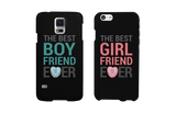 Best Girlfriend and Boyfriend Ever Black Matching Couple Phone Cases