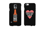 Forget Candy Give Me Beer and Love Couple Phone Cases Halloween Gifts