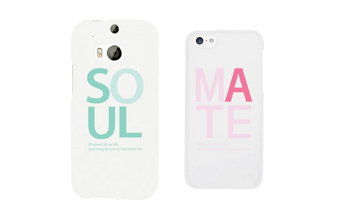 Soulmate Matching Couple White Phonecases (Set)