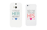 I Stole Her Heart So I'm Stealing His Matching Couple White Phonecases (Set)