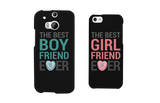 Best Girlfriend and Boyfriend Ever Black Matching Couple Phone Cases