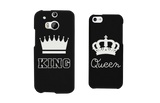 King and Queen Crown Matching Couple Phone Cases Gift for Couples