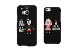 Skeleton Wedding Black Matching Couple Phone Cases Halloween Gifts