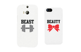 Beauty & Beast Matching Couple White Phonecases (Set)