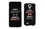 Every Beauty and Beast Black Matching Couple Phone Cases Gift cofr Couples