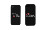 Mr and Mrs Bow Tie Couples Matching Cell Phone Cases Gift for Couples