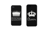 King and Queen Crown Matching Couple Phone Cases Gift for Couples