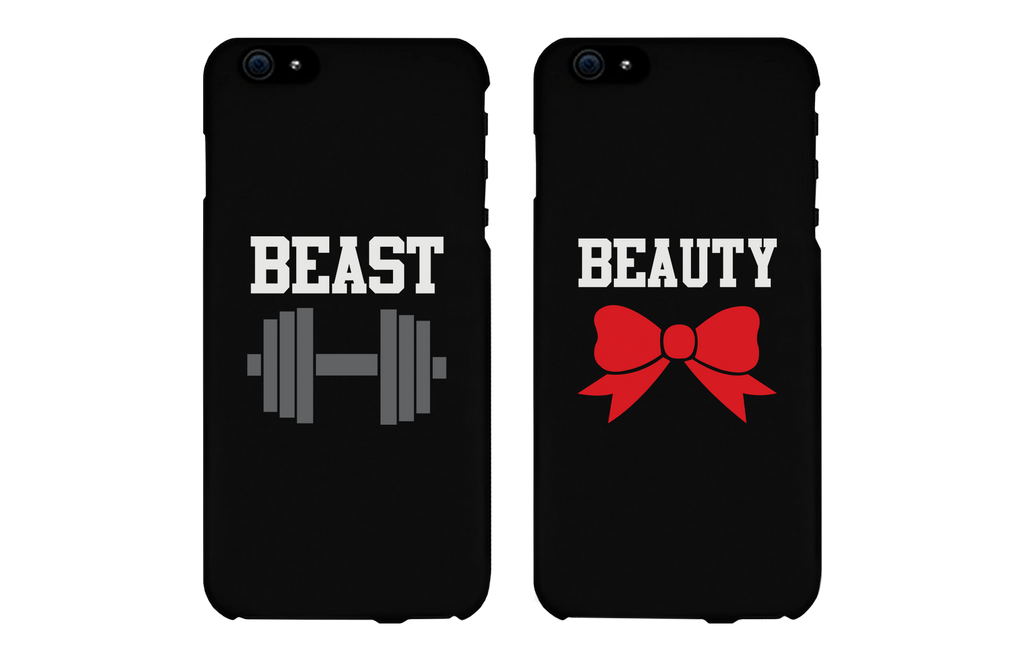 Beauty & Beast Matching Couple Black Phonecases (Set)