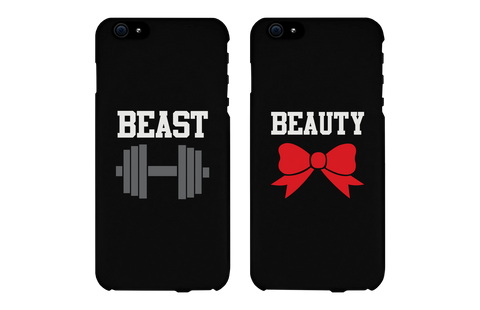 Beauty & Beast Matching Couple Black Phonecases (Set)