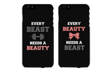 Every Beauty and Beast Black Matching Couple Phone Cases Gift cofr Couples