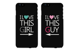 I Love This Girl & Guy Matching Couple Black Phonecases (Set)