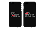 Mr and Mrs Bow Tie Couples Matching Cell Phone Cases Gift for Couples