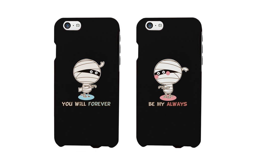 Forever Always Mummies Black Matching Couple Phone Cases Halloween Gifts