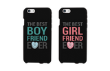 Best Girlfriend and Boyfriend Ever Black Matching Couple Phone Cases