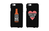 Forget Candy Give Me Beer and Love Couple Phone Cases Halloween Gifts
