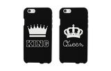 King and Queen Crown Matching Couple Phone Cases Gift for Couples