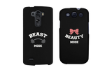 Beast Mode and Beauty Mode Black Matching Couple Phone Cases