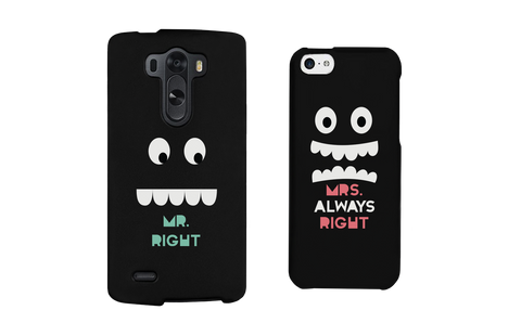 Mr Right and Mrs Always Right Matching Couple Phone Cases Gift for couples