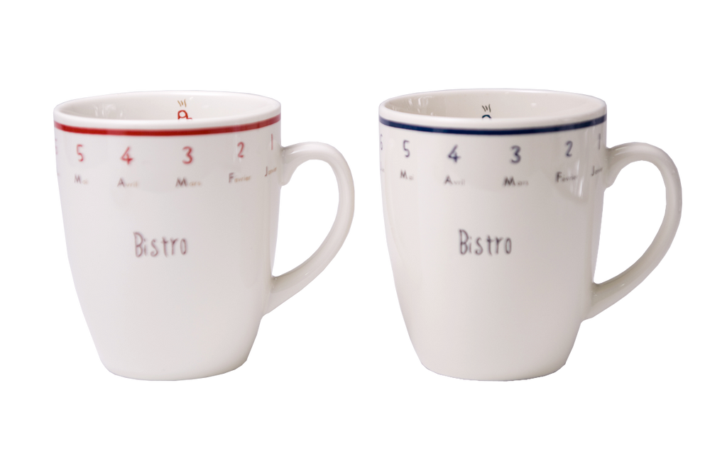 365 Bistro Red & Blue Matching Couple Mugs (Set)