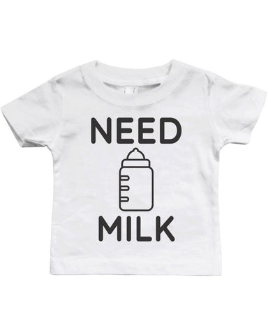 Daddy and Baby Matching T-Shirt Set - Need Bear and Milk Infant Tee