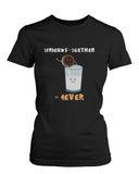 2 Friends 2gether 4ever Oreo and Milk Black Women's Shirt Ladies Graphic Tee