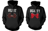 Beauty and Beast Winter Edition Matching Outfit Cute X-Mas Couple Hoodies