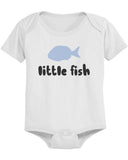 Big Fish and Little Fish Dad and Baby Matching Top Set Parent Shirts Infant Onesies