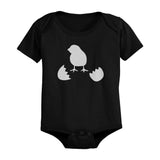 Funny Chicken and Little Chick Matching Dad Shirt and Baby Onesie