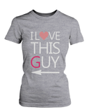 I Love This Girl & Guy Matching Couple Shirts in Grey (Set)