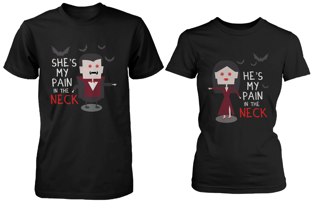 Pain In the Neck Matching Vampire Couple Shirts (Set)