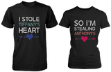 [custom] I Stole Her Heart So I'm Stealing Heart Matching Couple Shirts (Set)