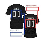 King and Queen Custom Number Matching T-shirts Personal Year Or Meaningful Number