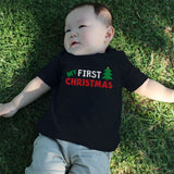 Graphic Snap-on Style Baby Tee, Infant Tee - My First Christmas