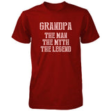 Grandpa Man Myth Legend Red T-shirts