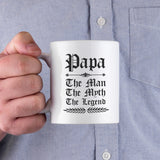 Vintage Gothic Papa The Man The Myth The Legend Coffee Mug Cup For Dad