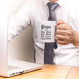 Vintage Gothic Papa The Man The Myth The Legend Coffee Mug Cup For Dad