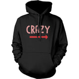 Funny Crazy and Crazier BFF Matching Best Friend Hoodies Front Back Design