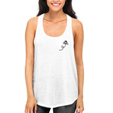 Cute Honey Comb and Bee BFF Matching White Tank Tops for Women and Girls