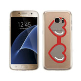 Heart Sunglasses Clear Phone Case