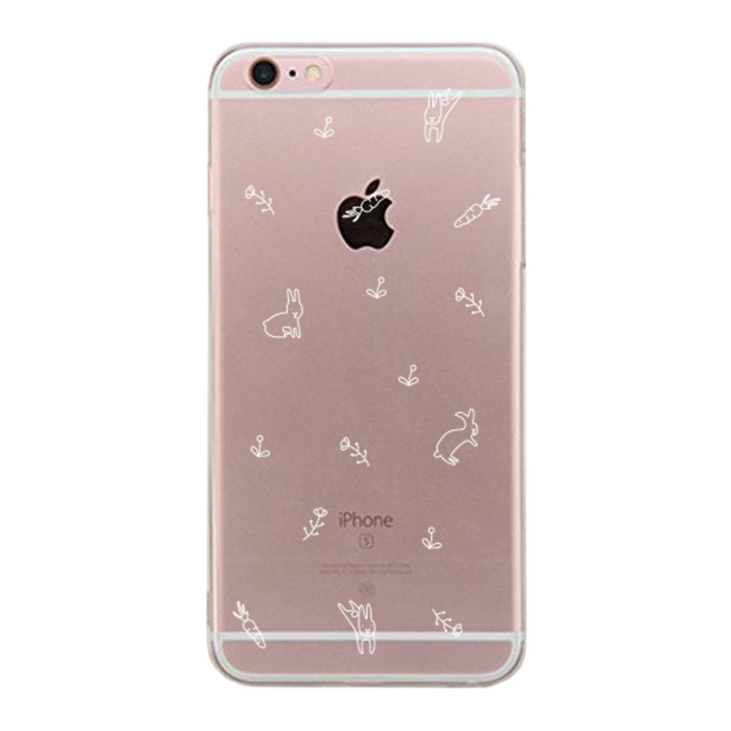 Rabbit Pattern Clear Phone Case