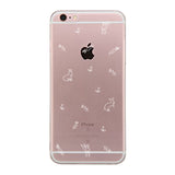 Rabbit Pattern Clear Phone Case