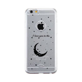 I Love You To Clear Couple Phone Case - Left