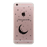 I Love You To Clear Couple Phone Case - Left