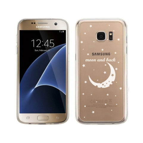 The Moon And Back Couple Clear Phone Case - Right