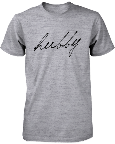 Hubby & Wifey Matching Couple Shirts in Grey (Set)