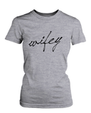 Hubby & Wifey Matching Couple Shirts in Grey (Set)