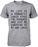 Funny Graphic Tees - Romantic Comedy Men's Grey Cotton T-shirt