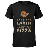 Save the Earth Only Planet with Pizza Funny Men's Shirt Earth Day T-Shirt