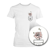 Babe Rose Pocket Printed Women's Shirt Cute Back To School T-shirt