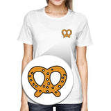 Pretzel Pocket T-shirt Back To School Tee Ladies Cute Shirt